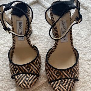 JIMMY CHOO RATTAN SANDAL